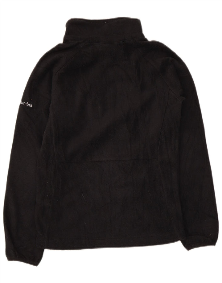COLUMBIA Girls Fleece Jacket 10-11 Years Medium  Black Polyester