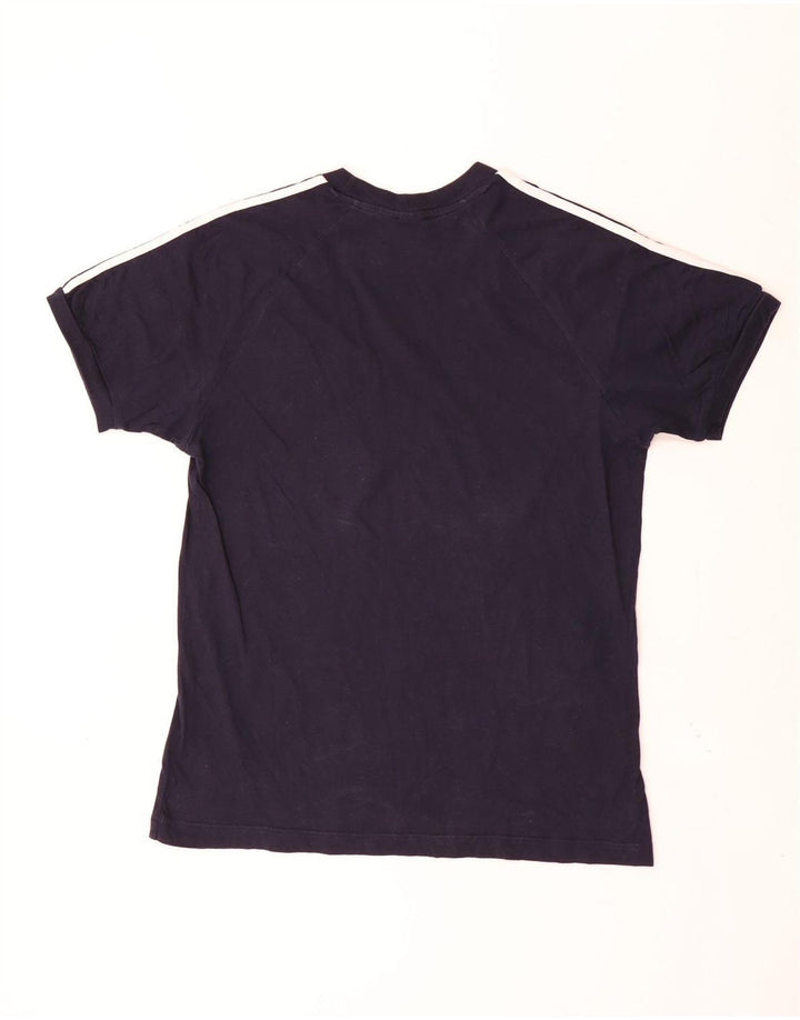 Adidas Mens T-Shirt Top Large Navy Blue Cotton