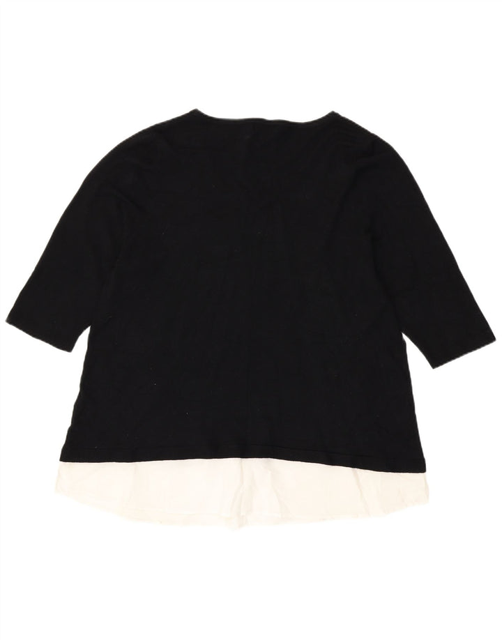 Marks & Spencer Womens Autograph Blouse Top UK 14 Medium Black Colourblock