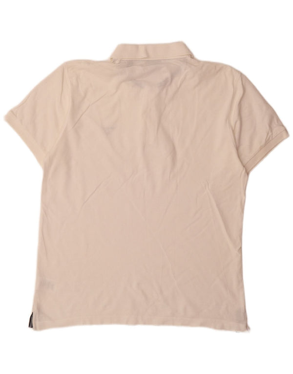 Gant Mens Polo Shirt Large White Cotton