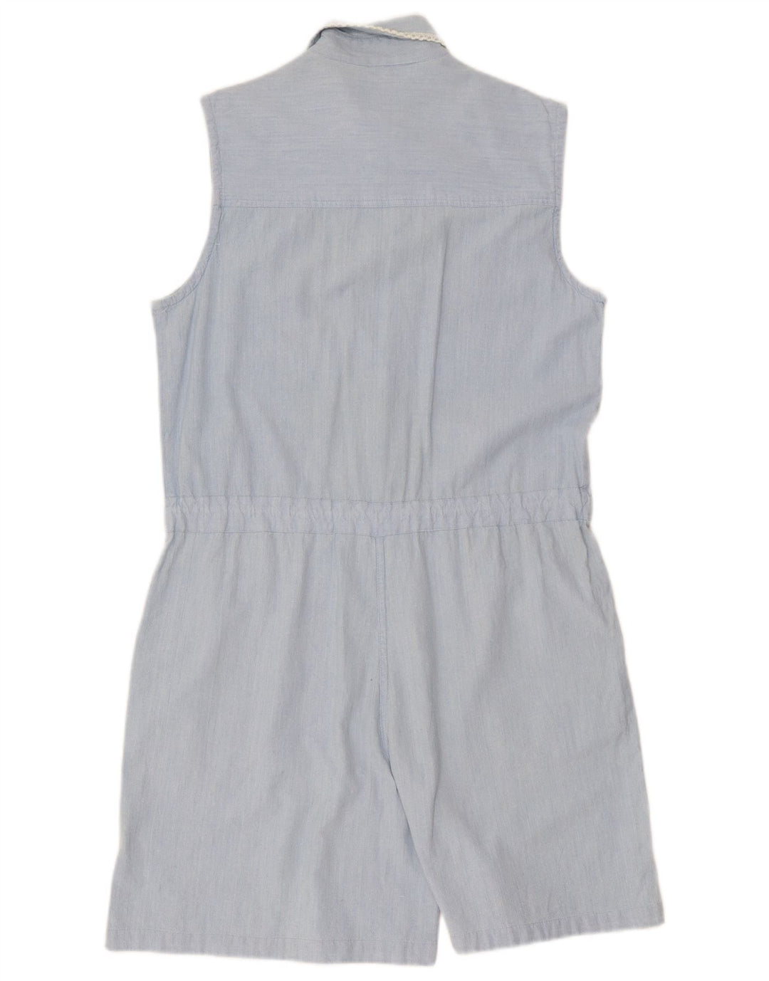 Vintage Womens Sleeveless Playsuit UK 16 Large Blue