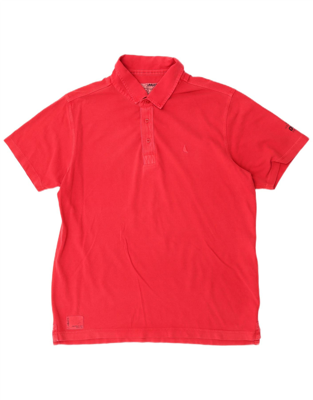 Musto Mens Polo Shirt 2XL Red Cotton
