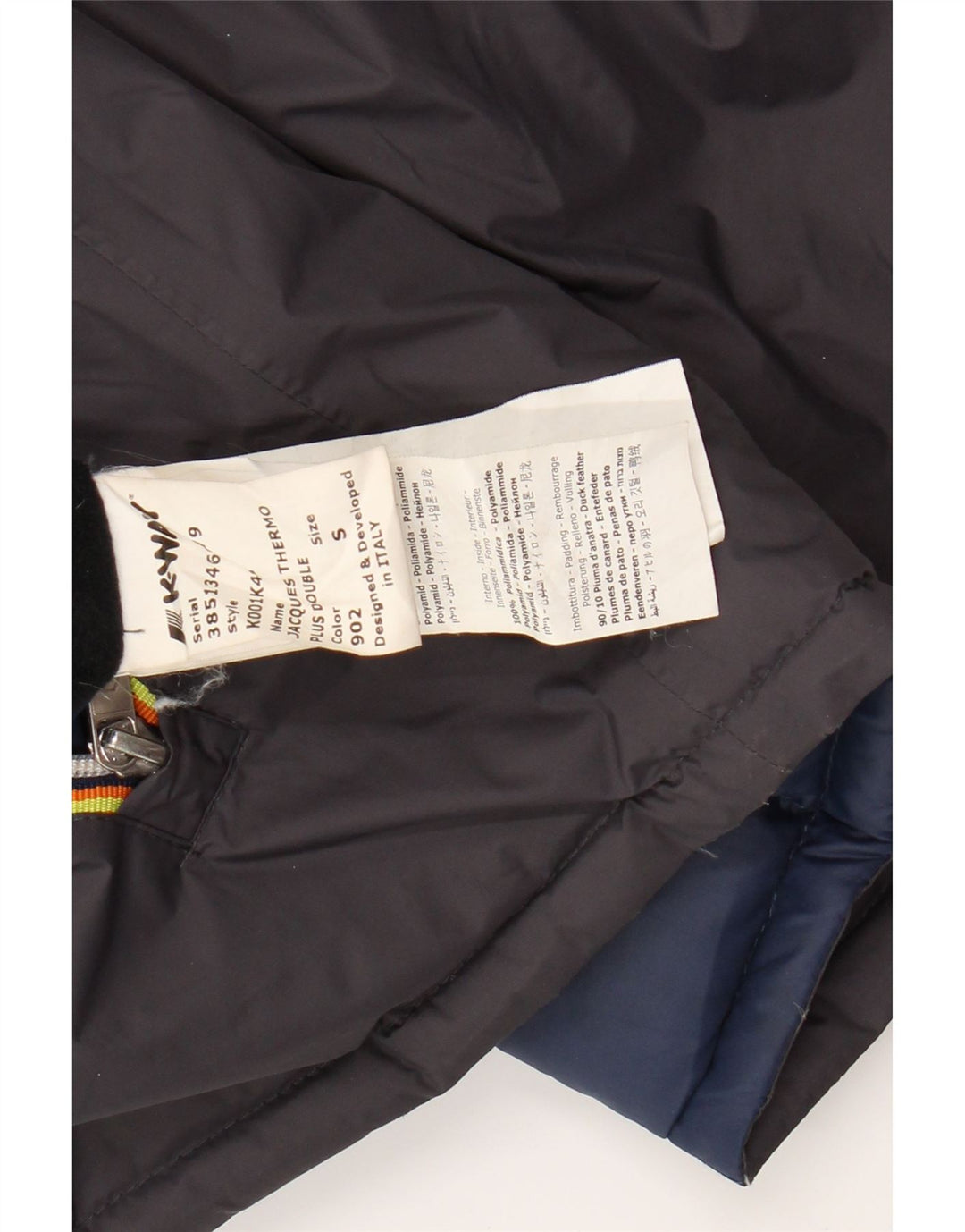 K-WAY Boys Hooded Reversible Padded Jacket 11-12 Years Small Grey