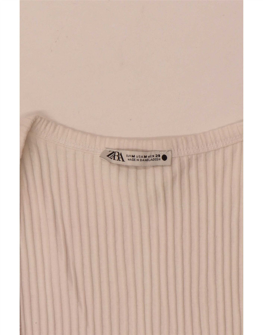 Zara Womens Vest Top UK 12 Medium Off White