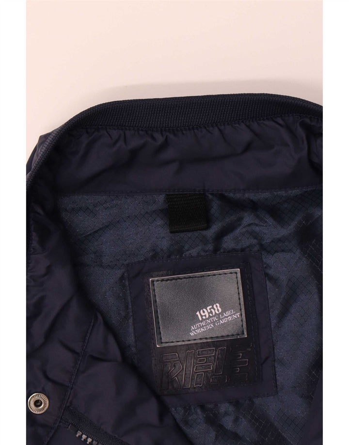 Rifle Mens Utility Jacket UK 44 2XL Navy Blue Polyamide
