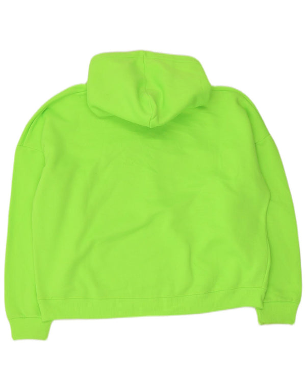 Gola Womens Oversized Crop Graphic Hoodie Jumper UK 18 XL Green Flecked
