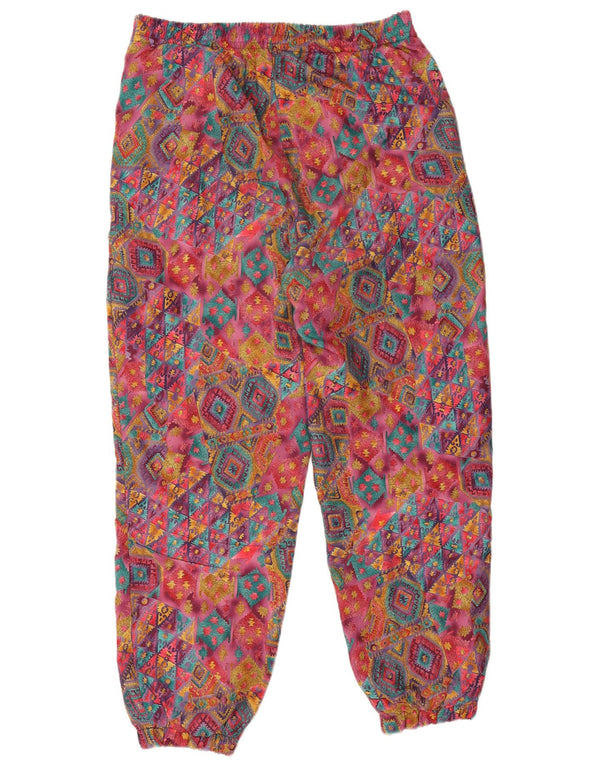 Vintage Womens Tracksuit Trousers Joggers Large Multicoloured Geometric