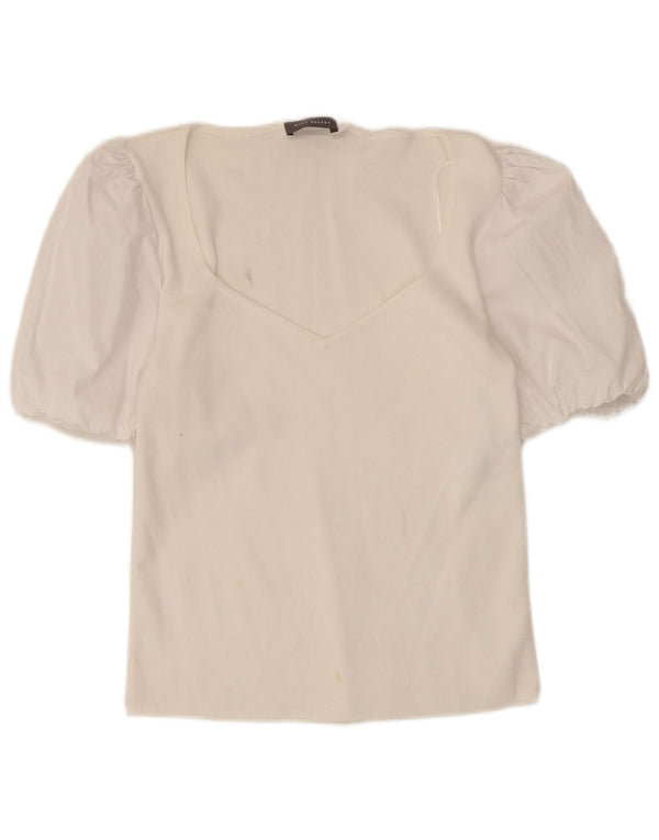 MINT VELVET Womens Blouse Top UK 12 Medium White Modal