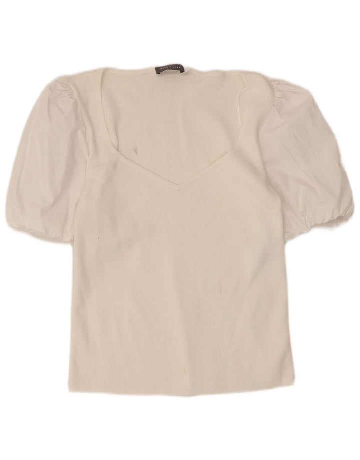 MINT VELVET Womens Blouse Top UK 12 Medium White Modal