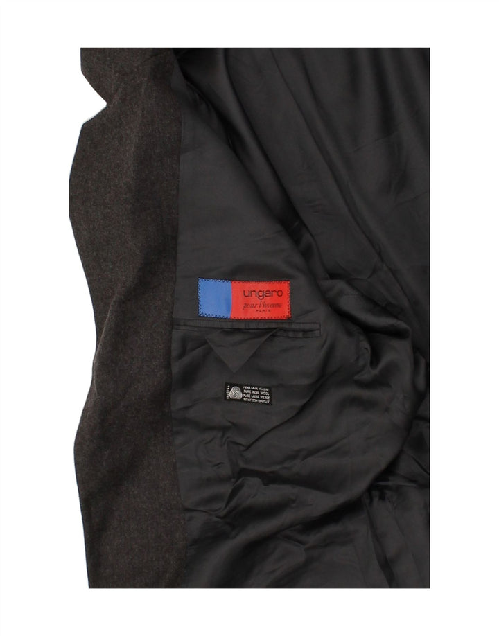 UNGARO Mens Slim 2 Button Blazer Jacket IT 52 XL Grey New Wool | Vintage Ungaro | Thrift | Second-Hand Ungaro | Used Clothing | Messina Hembry 