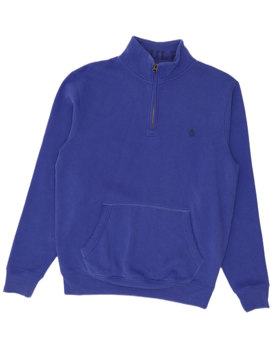 Joules Mens Zip Neck Sweatshirt Jumper Small Blue Cotton