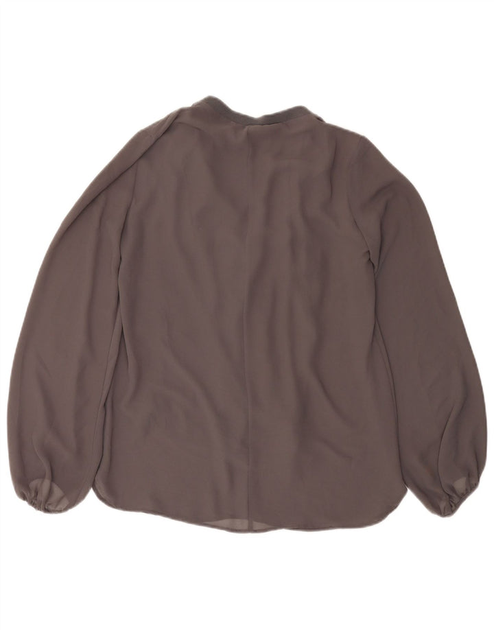 Zara Womens Long Sleeve Blouse Top UK 6 XS Grey