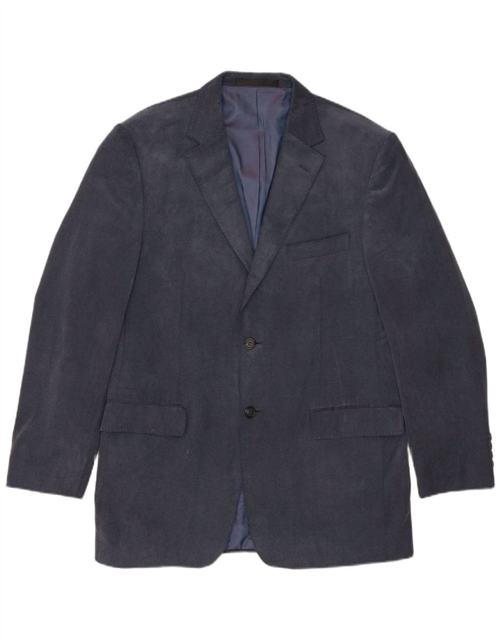 Marks & Spencer Mens 2 Button Blazer Jacket UK 40 Medium Navy Blue