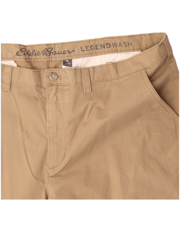 Eddie Bauer Mens Slim Chino Shorts W44 2XL Beige Cotton