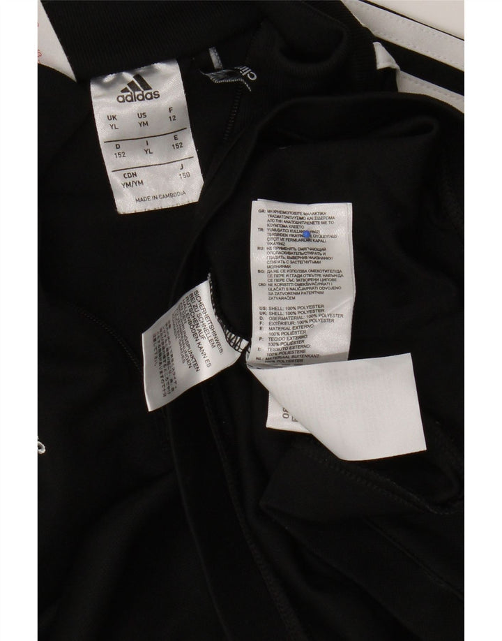 Adidas Boys Climalite Pullover Tracksuit Top 11-12 Years Large Black