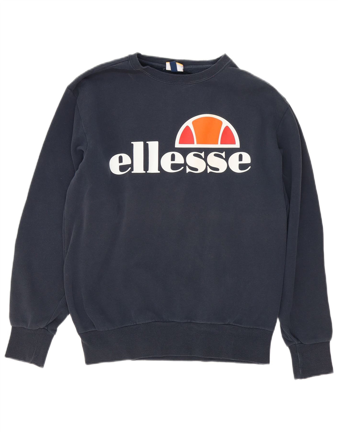 Ellesse Mens Graphic Sweatshirt Jumper Large Navy Blue Cotton