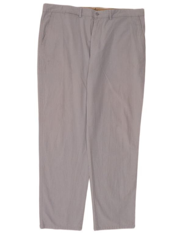 Avirex Mens Straight Chino Trousers W42 L34 Grey Cotton