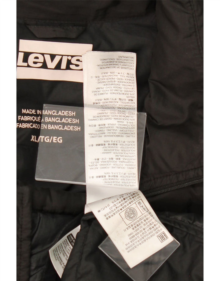 LEVI'S Mens Padded Jacket UK 42 XL Black Polyester Vintage Levi's and Second-Hand Levi's from Messina Hembry 