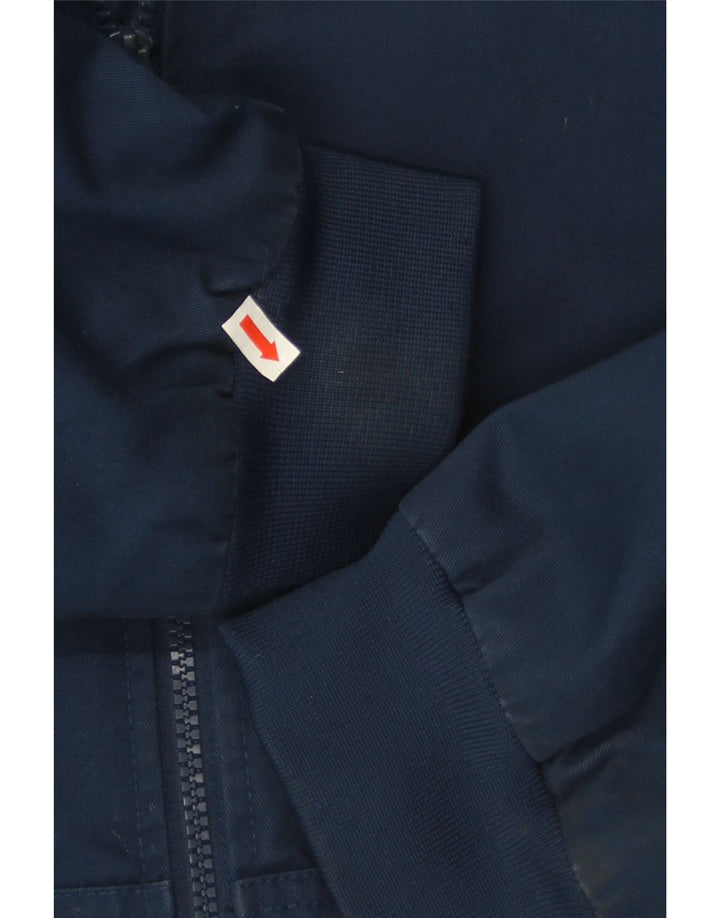 DC Mens Hooded Bomber Jacket UK 40 Large Navy Blue Cotton