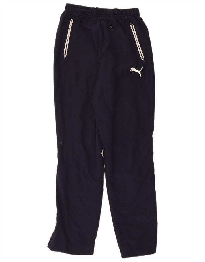PUMA Mens Tracksuit Trousers Small  Navy Blue Polyester