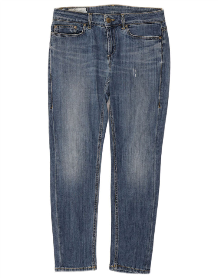 DONDUP Womens Distressed Slim Jeans W29 L27 Blue Cotton