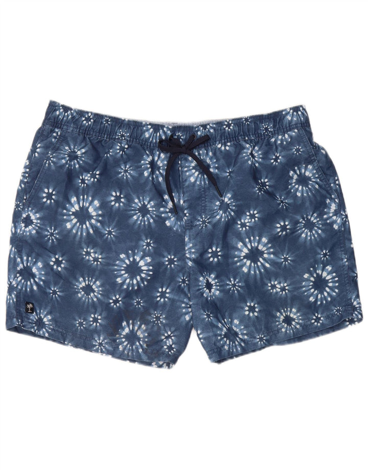 Marks & Spencer Mens Swimming Shorts XL Blue Tie Dye Polyester