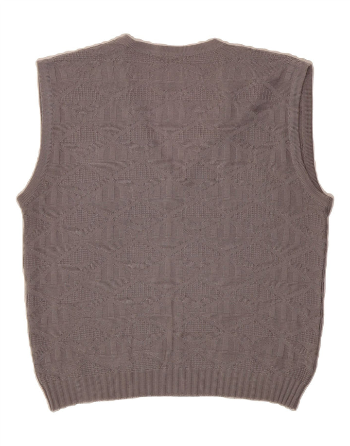 VINTAGE Mens Vest Tank Top Large Grey Vintage Vintage and Second-Hand Vintage from Messina Hembry 