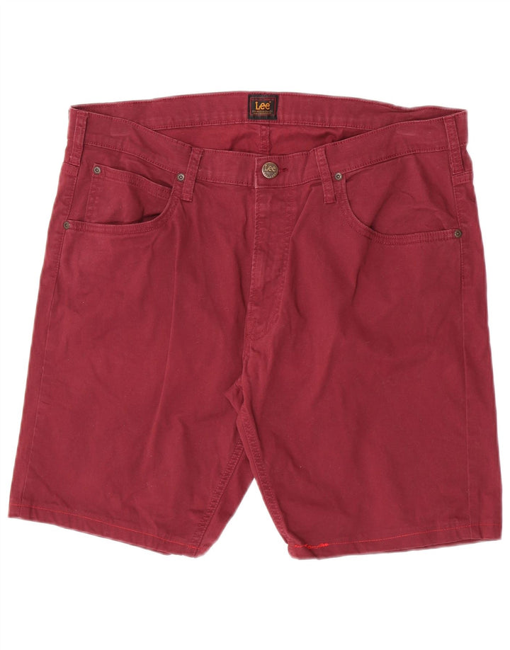 Lee Mens Casual Shorts W38 XL Maroon Cotton