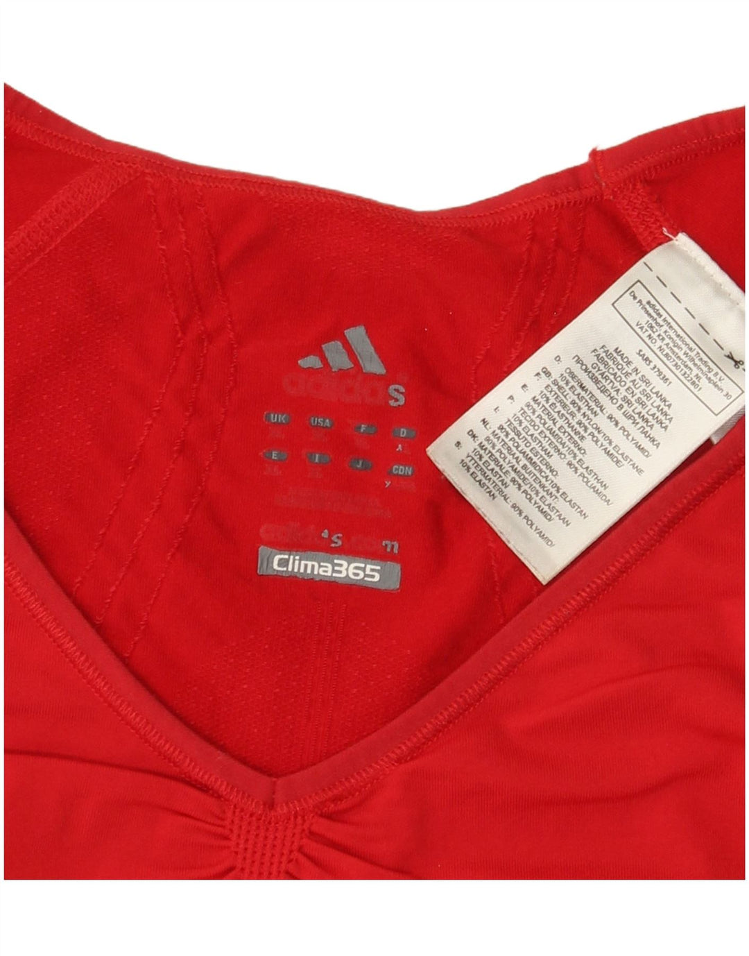 ADIDAS Womens Clima 365 T-Shirt Top UK 8 Small Red Nylon