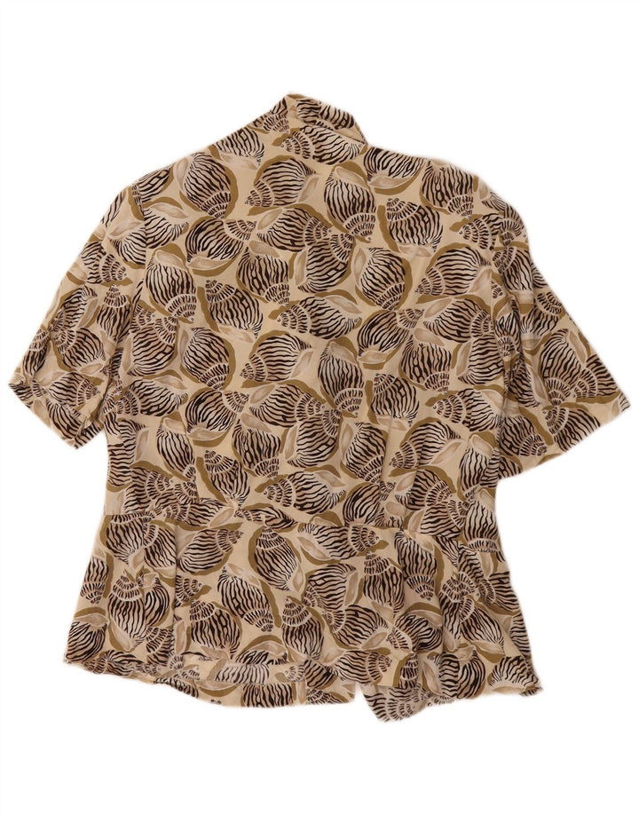 EVAN PICONE Womens Cardigan Top US 8 Medium Green Animal Print