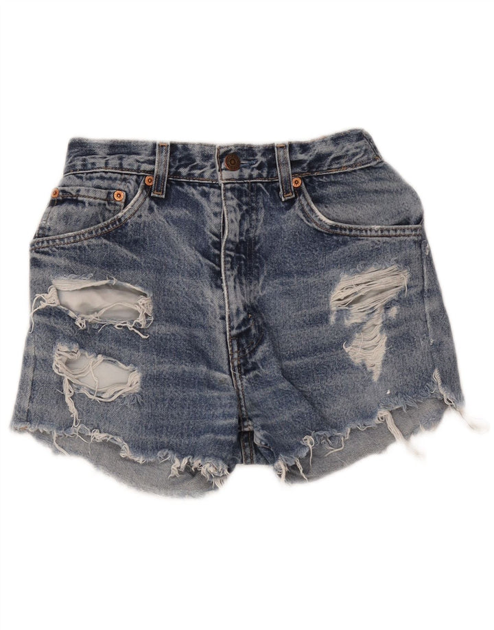 Levi's Womens Distressed Denim Shorts W24 XS Blue