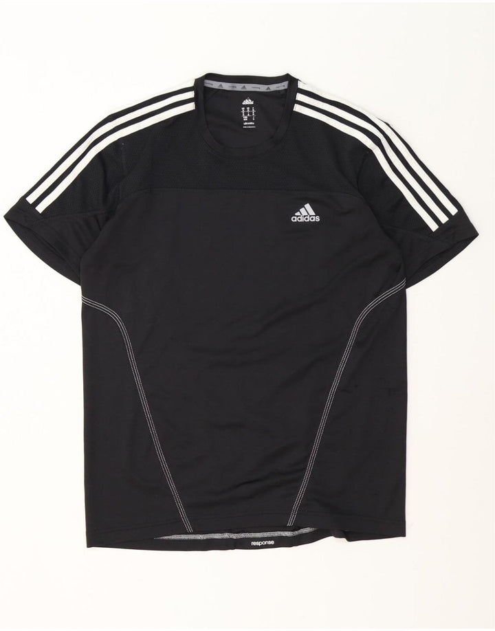 ADIDAS Mens Climalite T-Shirt Top Medium Black Polyester