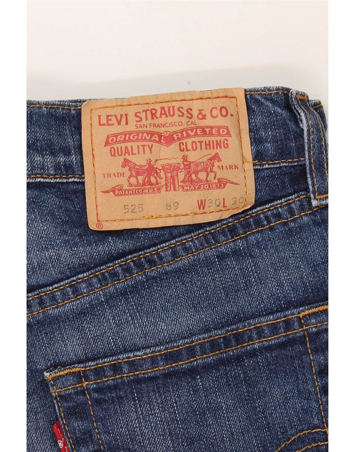 Levi's Womens 525 Bootcut Jeans W30 L30 Navy Blue Cotton