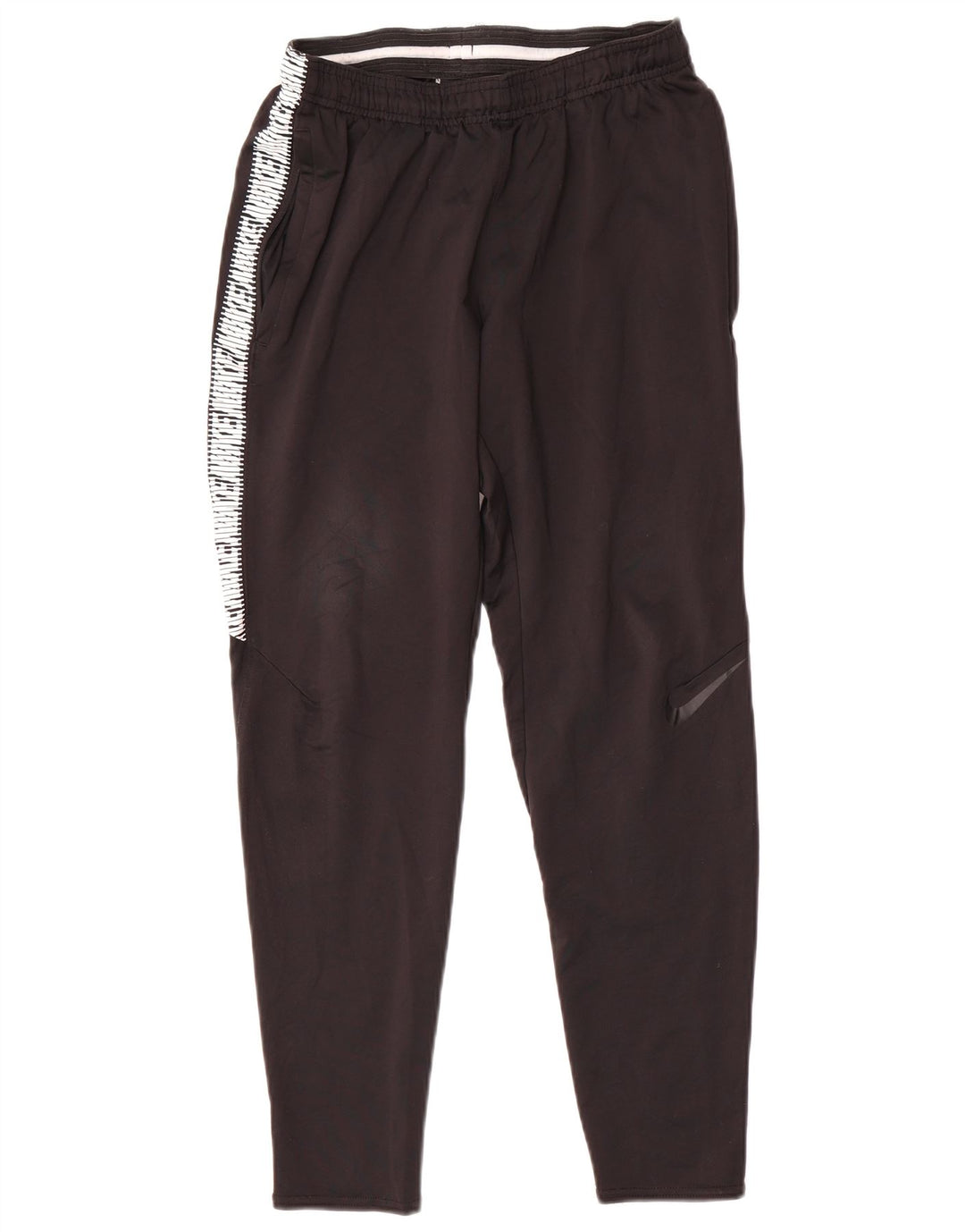 NIKE Mens Dri Fit Graphic Tracksuit Trousers Small  Black Colourblock