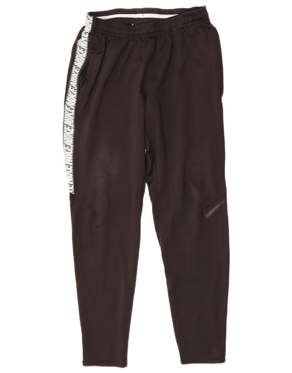 NIKE Mens Dri Fit Graphic Tracksuit Trousers Small  Black Colourblock