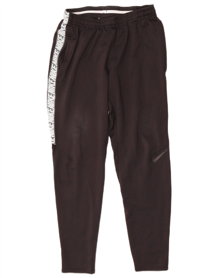 NIKE Mens Dri Fit Graphic Tracksuit Trousers Small  Black Colourblock