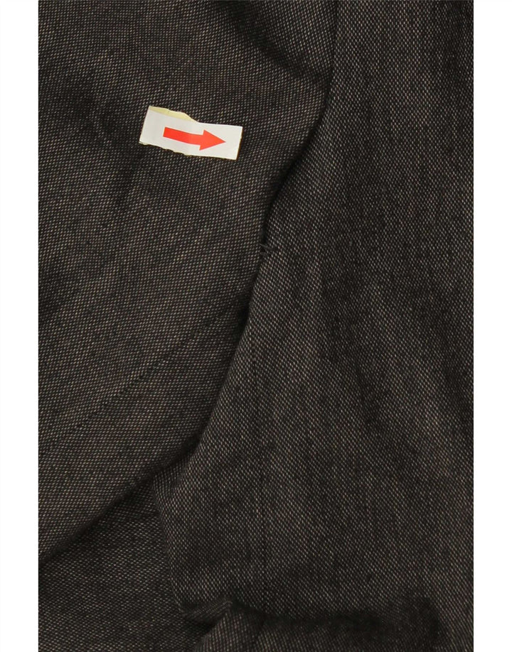 Zara Womens 1 Button Blazer Jacket UK 18 XL Grey Viscose