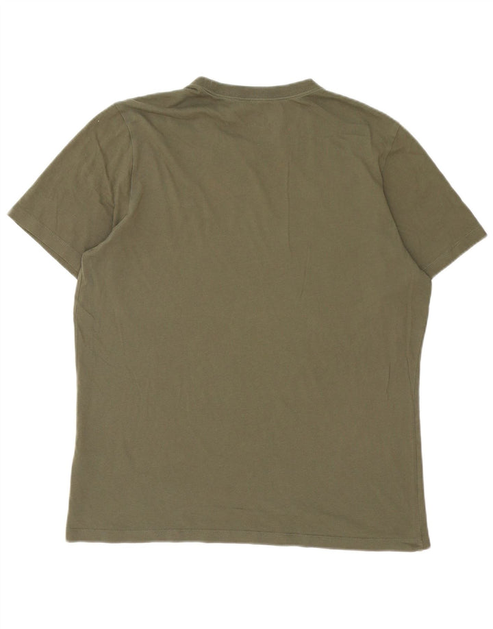 Nike Mens T-Shirt Top Large Khaki Cotton