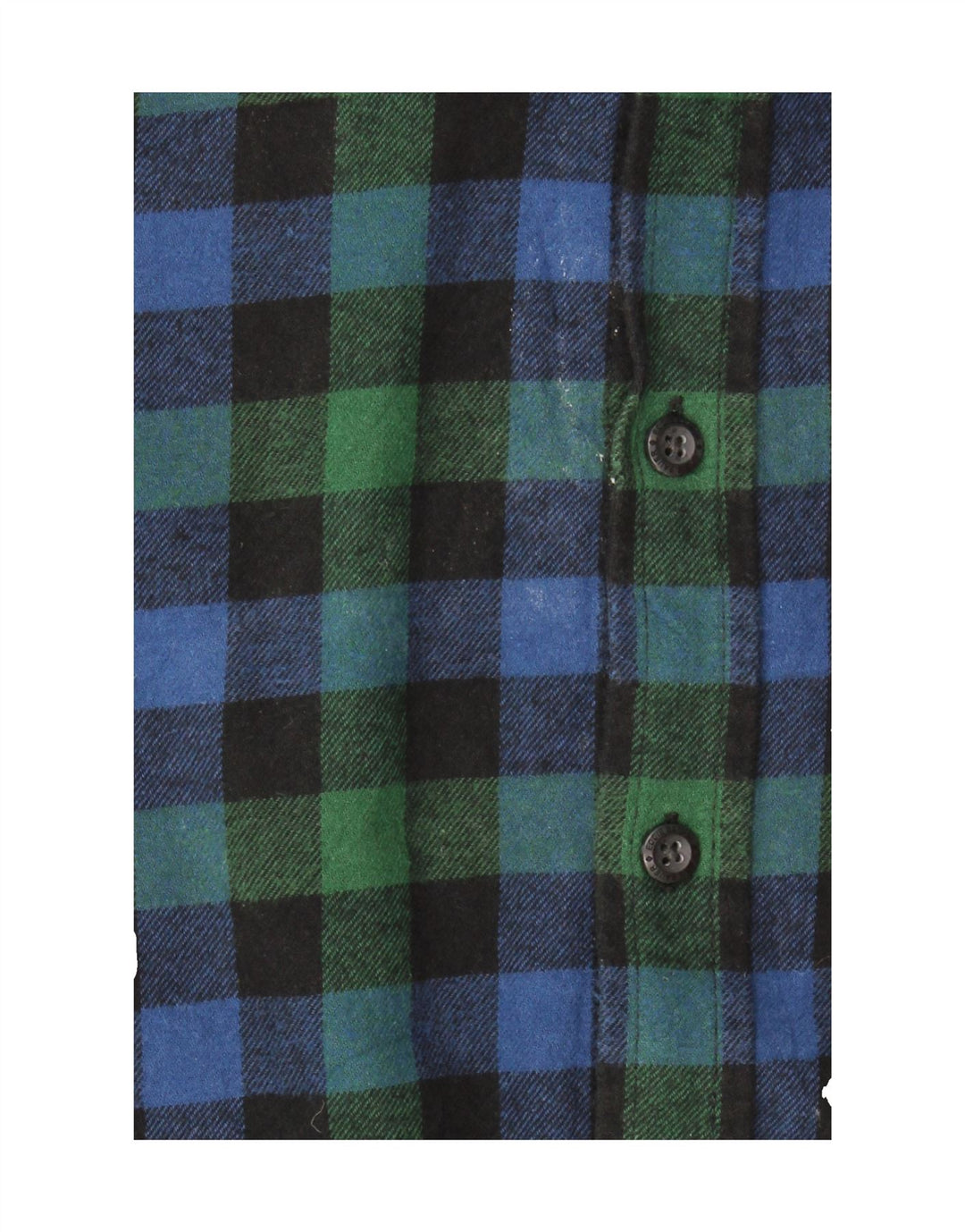 EDDIE BAUER Mens Flannel Shirt Medium Blue Check Cotton Vintage Eddie Bauer and Second-Hand Eddie Bauer from Messina Hembry 
