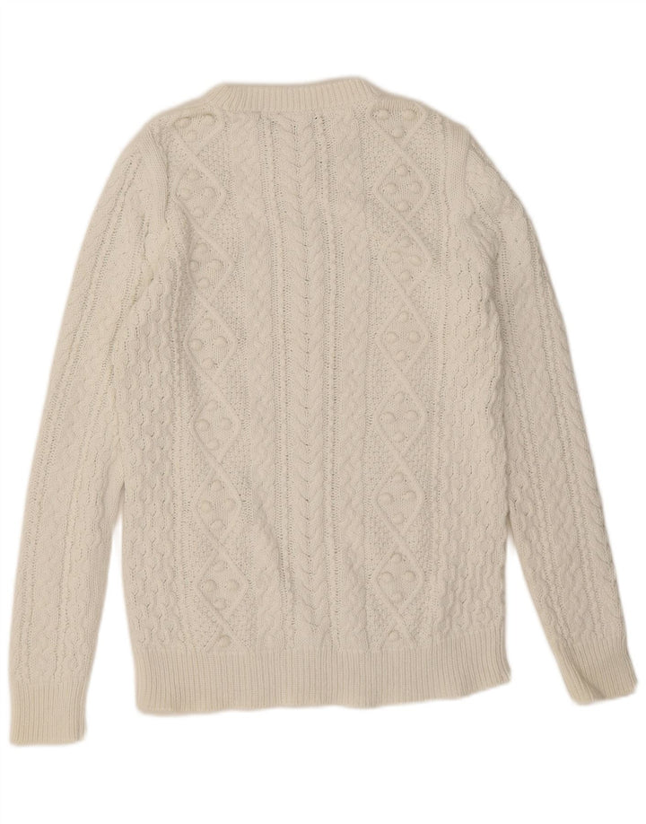 Zara Womens Crew Neck Jumper Sweater Medium White