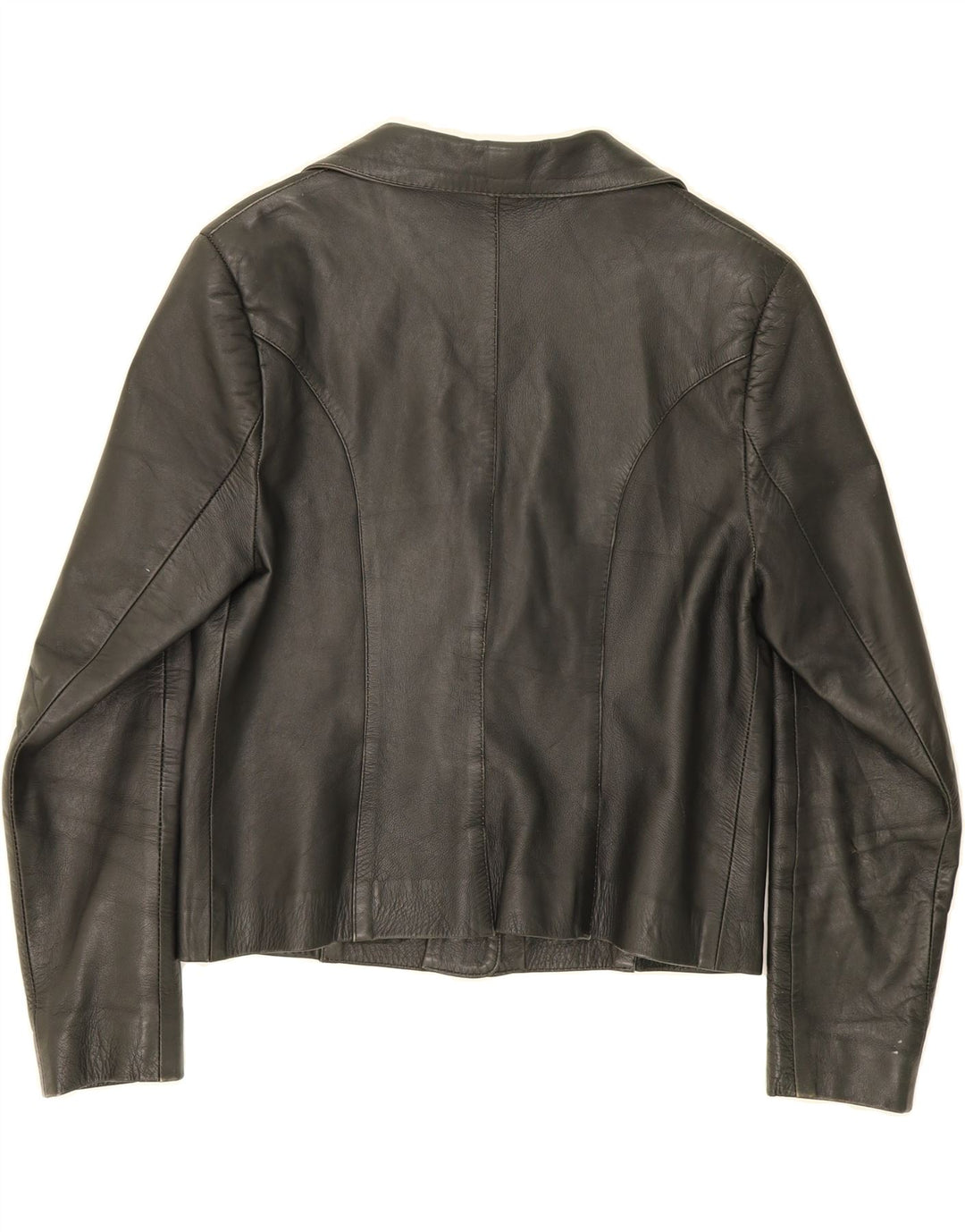 VINTAGE Womens Leather Jacket UK 18 XL Black Leather Vintage Vintage and Second-Hand Vintage from Messina Hembry 
