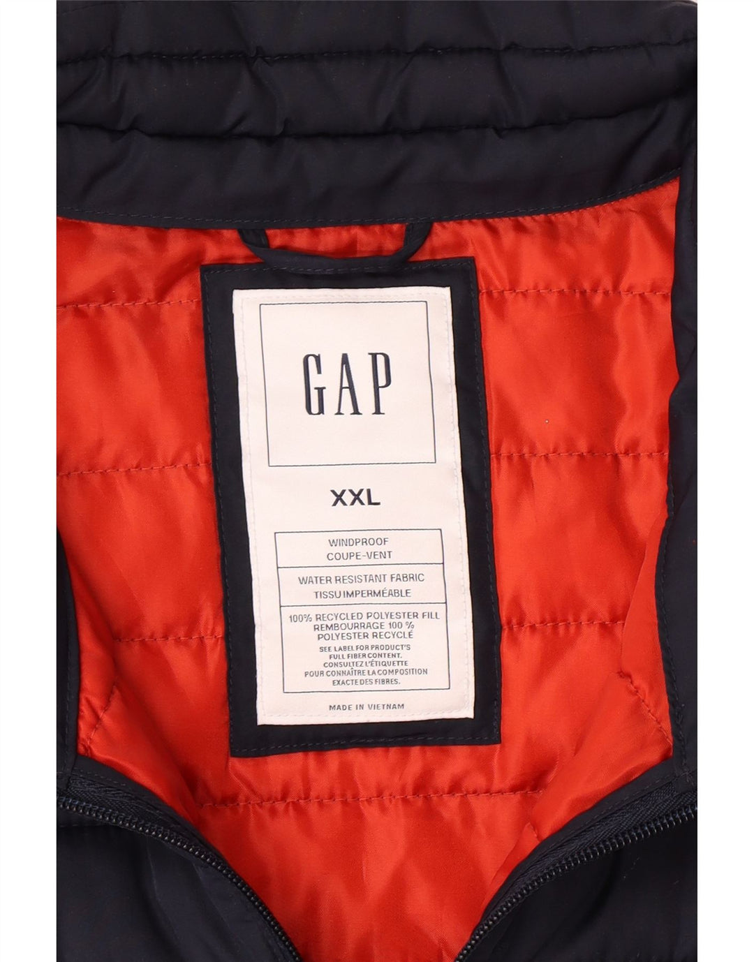 GAP Mens Padded Gilet UK 44 2XL Navy Blue Polyester