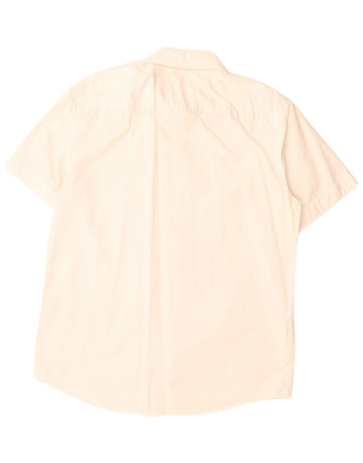 Levi's Mens Short Sleeve Shirt Large Off White Cotton