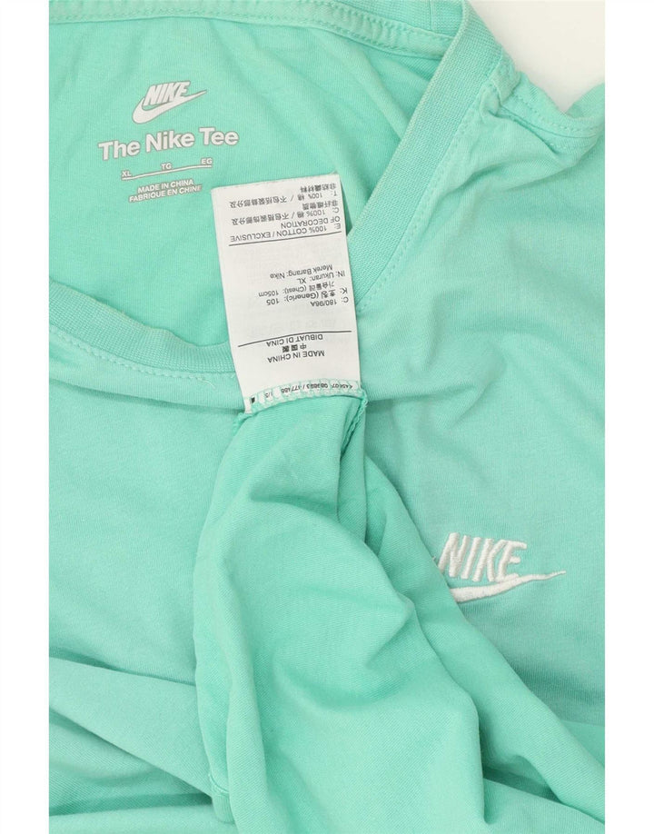 Nike Mens T-Shirt Top XL Turquoise Cotton