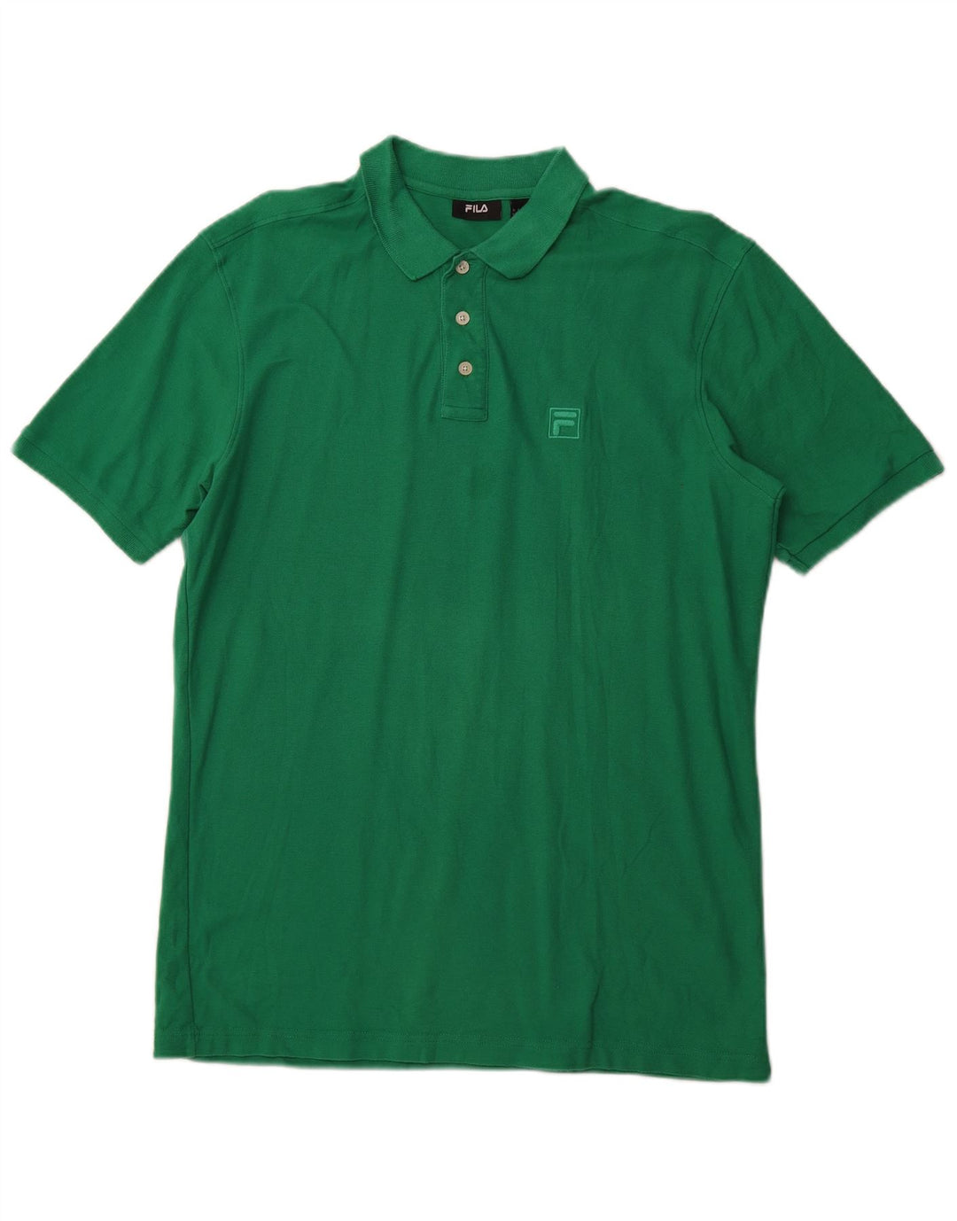 FILA Mens Polo Shirt Large Green Cotton