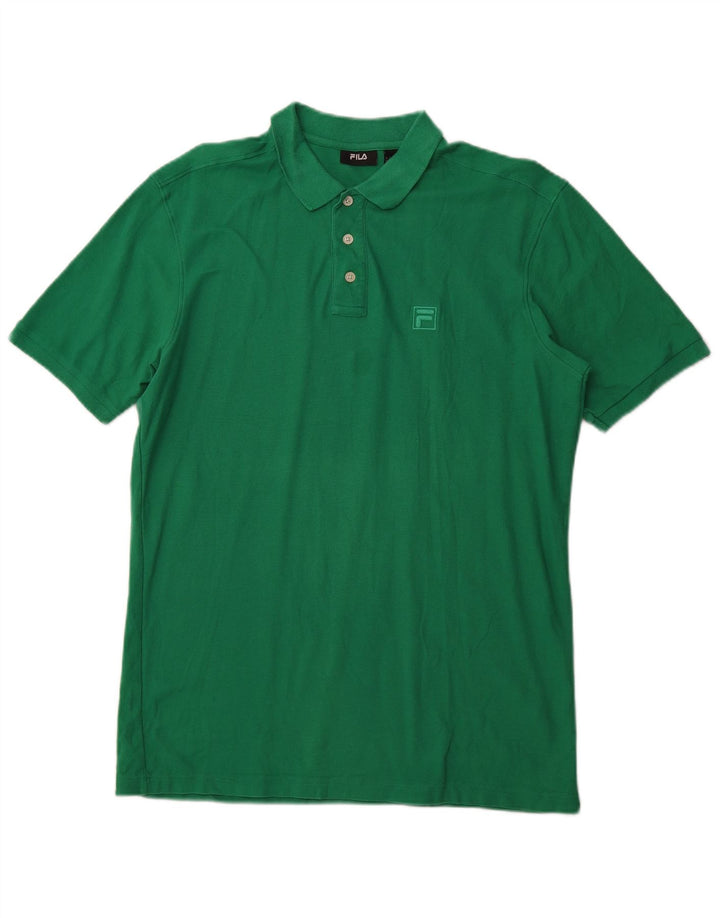 FILA Mens Polo Shirt Large Green Cotton