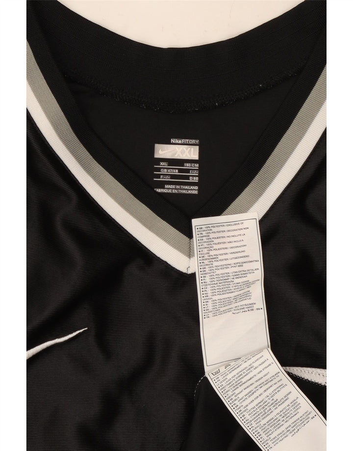 Nike Mens Vest Top UK 47/48 2XL Black Colourblock Polyester