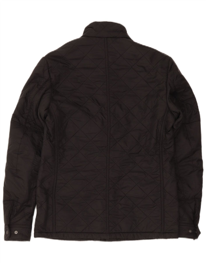 Barbour Mens Quilted Jacket UK 36 Small Black Polyester