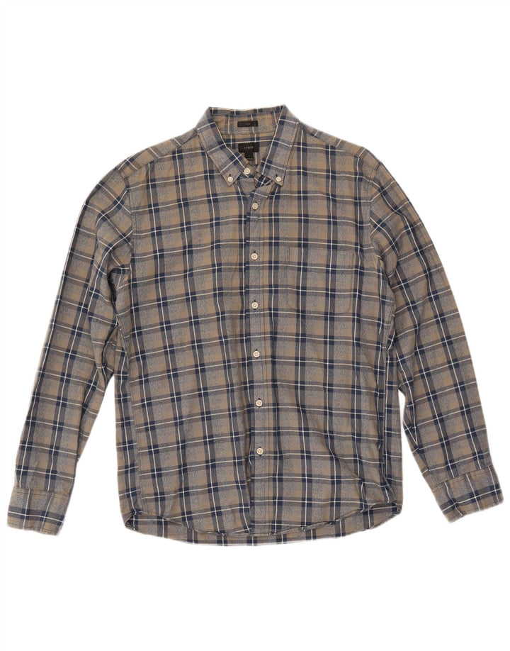 J. Crew Mens Slim Fit Shirt Large Multicoloured Check Cotton