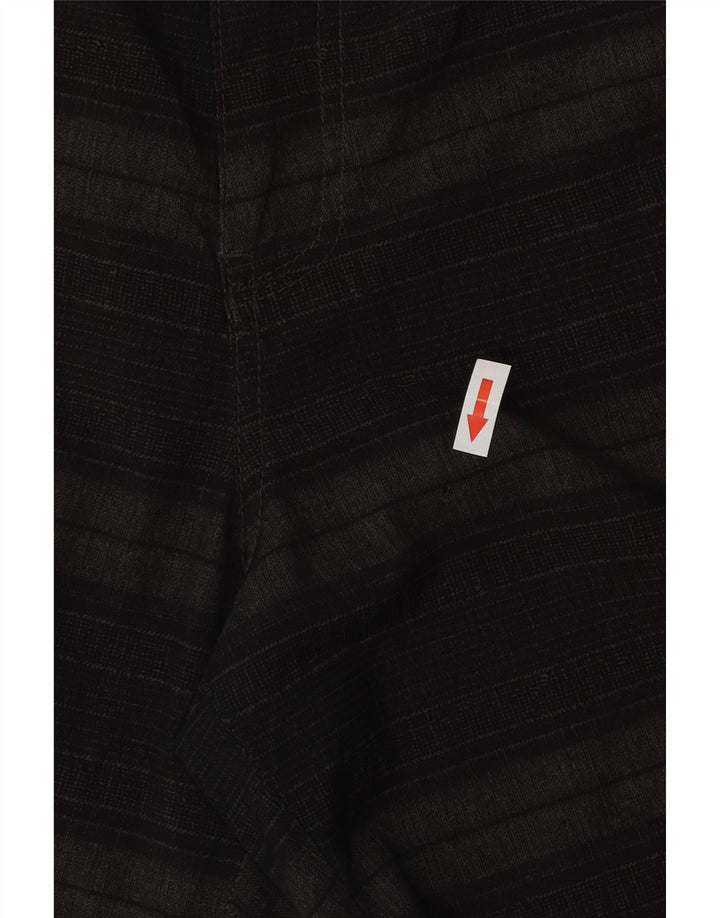 VOLCOM Mens Cargo Shorts W32 Large Grey Striped Polyester